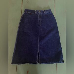 Vintage Pizzazz Denim A-line Jean skirt Dark Wash Approx Size Medium
